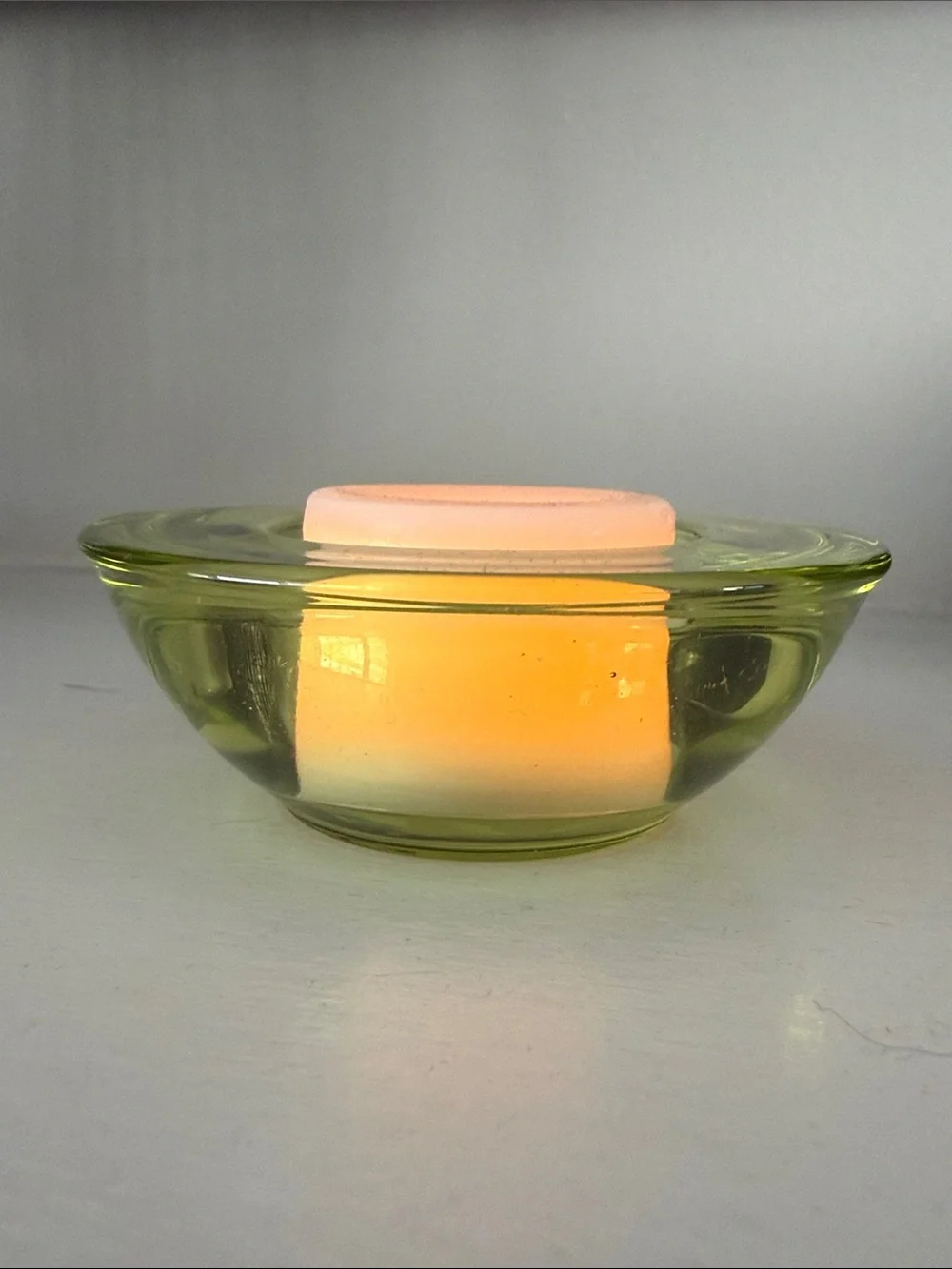 Crate&Barrel Colored Glass Votives in Purple, Teal, and Yellow-Green